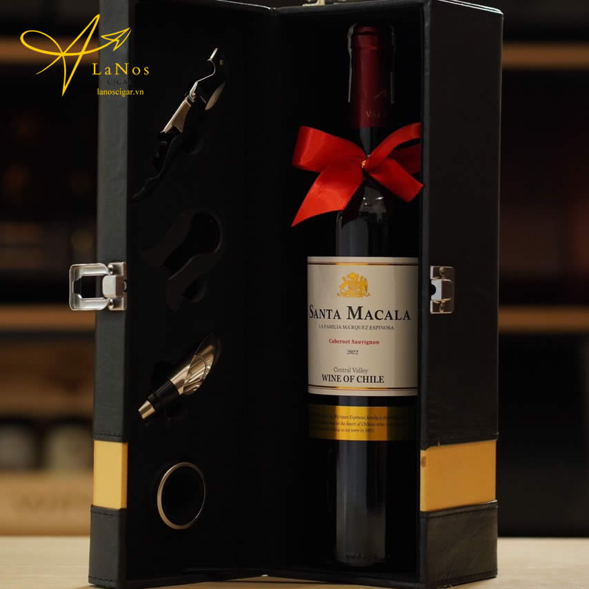 Hộp quà tặng rượu vang Chile Santa Macala Cabernet Sauvignon